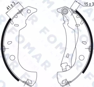 Комлект тормозных накладок FOMAR Friction FO 0458